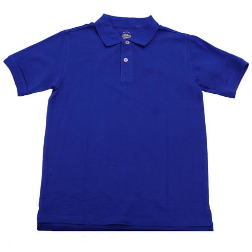 NEW  BOY'S "FADED GLORY" DK.BLUE & WHITE  2 BUTTON S/S POLO SHIRT 
